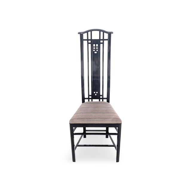 Postmodern Black Chairs by Umberto Asnago for Giorgetti, Italy, Set of 3 For Sale - Image 3 of 11
