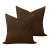 Velvet in Sable Brown Pillows - A Pair For Sale