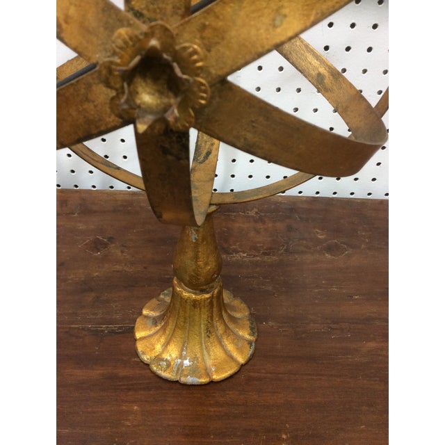Italian Gilt Metal Armillary For Sale In Raleigh - Image 6 of 8