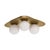 Contemporary Rhoads Triangular Flush Mount, Natural Brass For Sale - Image 3 of 7