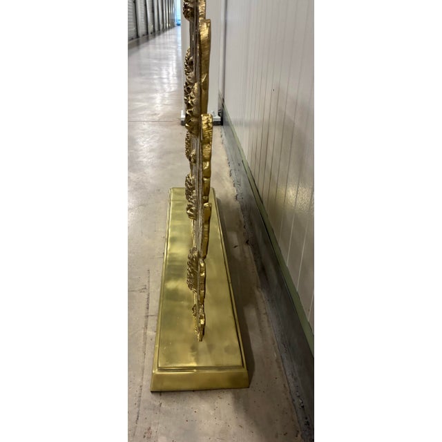 Williams Sonoma Brass Winter Forest Fireplace Screen For Sale - Image 6 of 6