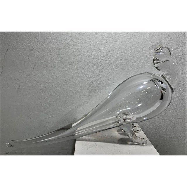 Glass Bird from Val Saint Lambert, 1970s For Sale - Image 4 of 4