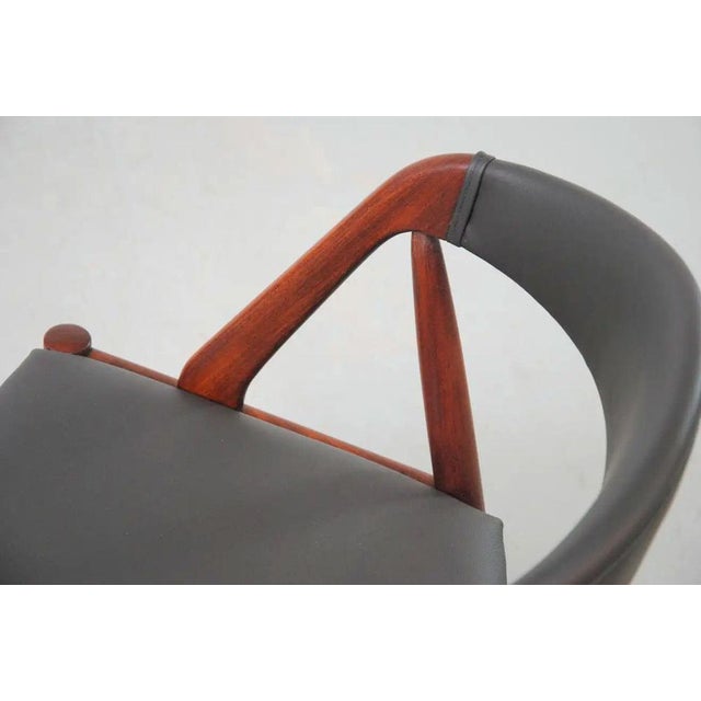 Brown Teak Dining Chairs by Kai Kristiansen, Customizable Reupholstery, 1960s, Set of 4 For Sale - Image 8 of 10