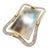 Hollywood Regency Mid 20th Century Barovier Blown Art Glass Mirrored Vanity Tray W/ Gold-Tone Accents For Sale - Image 3 of 8