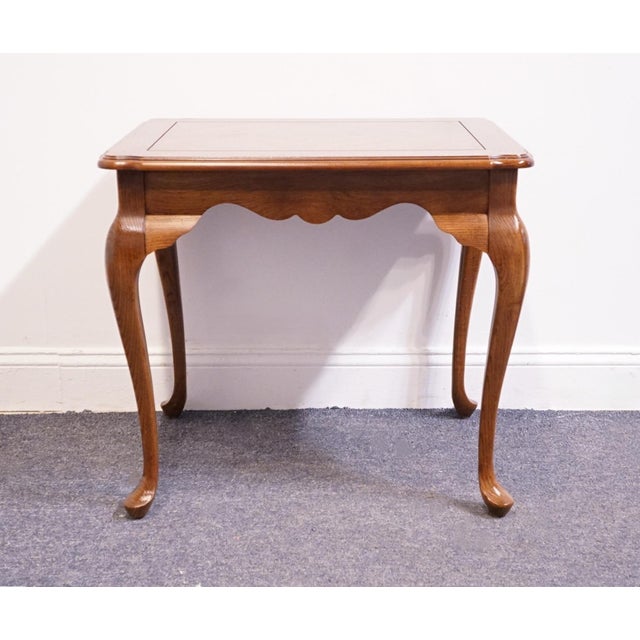 Late 20th Century Altavista Lane Bookmatched Walnut Country French 27x21" Accent End Table 10938-05 For Sale - Image 5 of 11