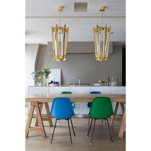 Contemporary Brass Glass Tubes Pendant Light by Magic Circus Editions For Sale - Image 3 of 11