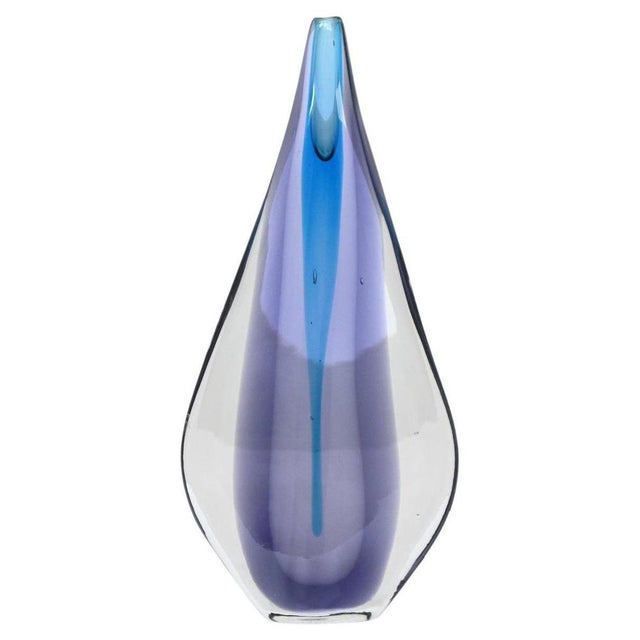 Sommerso Teardrop Vase in Murano Glass by Flavio Poli for Seguso, 1960 For Sale - Image 13 of 13