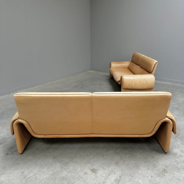 Mid-Century Modern DS2011 Leather Sofas from de Sede, 1980s, Set of 2 For Sale - Image 3 of 10