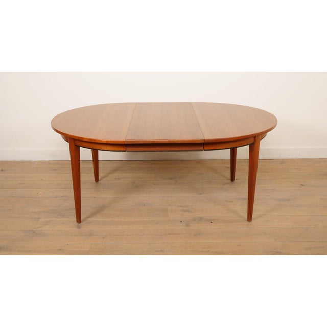 Vintage Extendable Teak Model 55 Dining Table attributed to Gunni Omann for Omann Jun, 1960s For Sale - Image 10 of 18