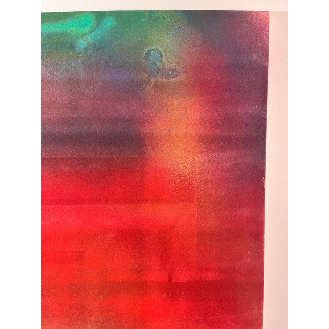 Monumental Red Abstract Painting, Acrylic on Canvas, Signed, 1969 For Sale In Dallas - Image 6 of 10