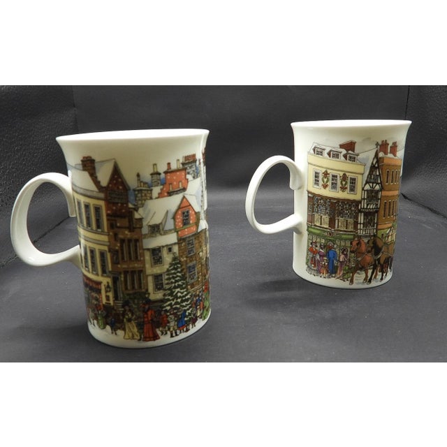 This marvelous pair of 2 Dunoon of England tea or coffee mugs are created in gorgeous white fine bone china with whimsical...