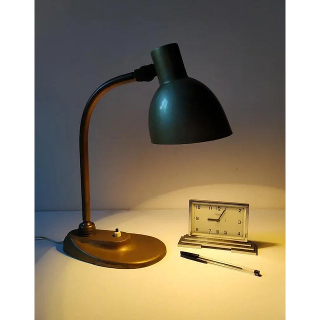 Marianne Brandt table lamp, Bauhaus period. Original Gold color. The lamp working with normal bulb E27 or with normal Led...