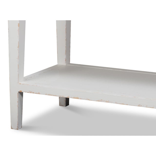 Swedish Gustavian Glazed Display Cabinet in White For Sale - Image 9 of 10