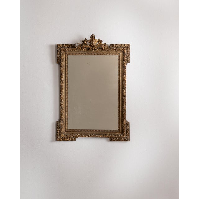 19th Century 19th Century France Napoleon III Bronze Wood Mirror For Sale - Image 5 of 8