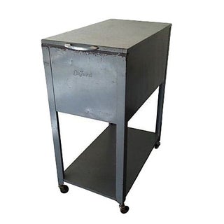 Vintage Metal File Cabinet For Sale