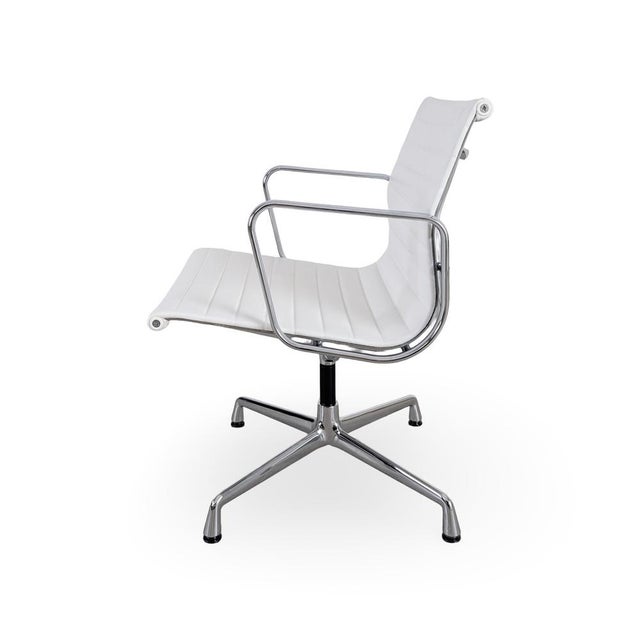 Postmodern EA 108 Chair in Leather by Charles & Ray Eames for Vitra For Sale - Image 3 of 11
