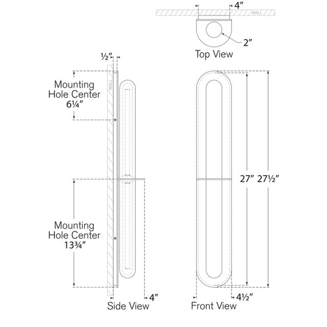 Black Kelly Wearstler for Visual Comfort Signature Fosse 28" Linear Tube Sconce in Bronze with Alabaster For Sale - Image 8 of 10