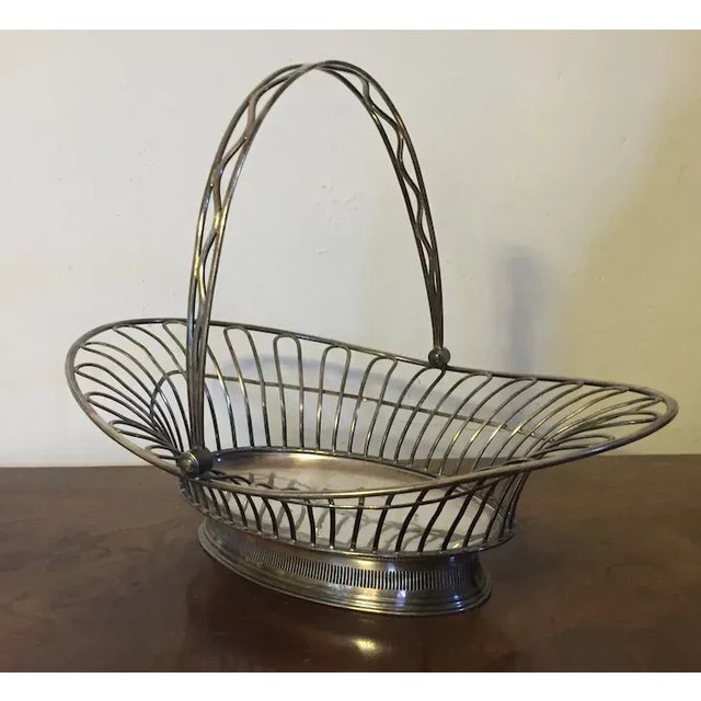 Antique Late 18th Century English George III Old Sheffield Silver Bread Basket For Sale - Image 9 of 13