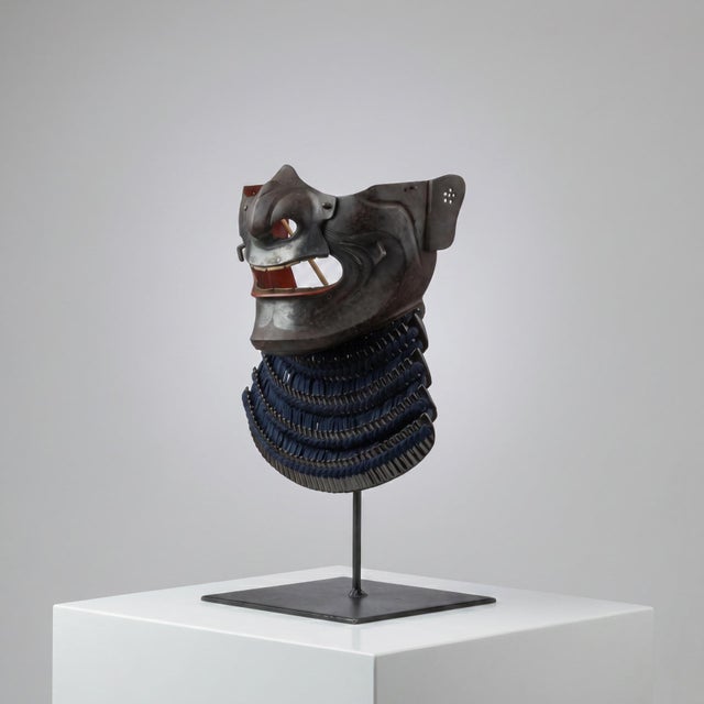 Samurai Mask on Stand, in Flawless conditions. Designed before 1890
