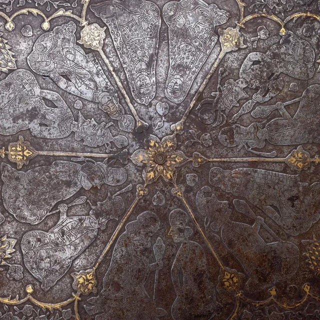 Antique Tray with Gold Inlay For Sale - Image 4 of 9