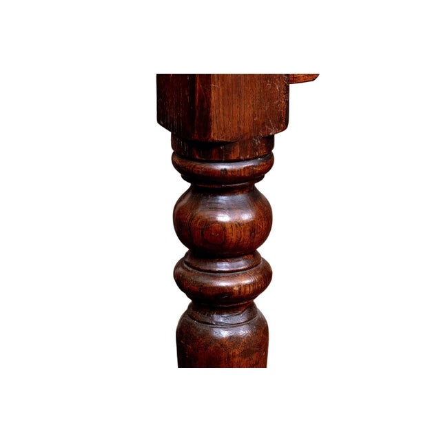Antique English Oak Farmhouse Dining Table For Sale In New York - Image 6 of 9