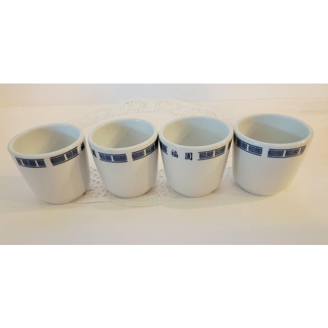 Ceramic Vintage Taiwan Tatung China Porcelain Sake Cups, Set of 4, Foo House For Sale - Image 7 of 9