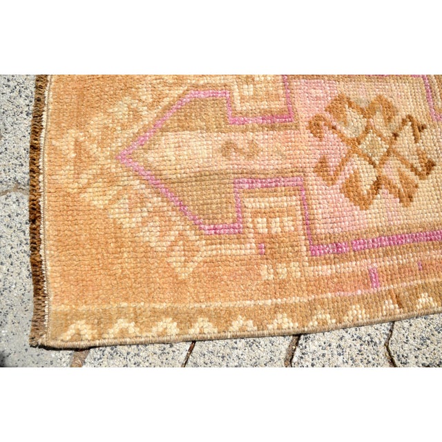 Turkish Muted Vintage Oushak Turkish Rug For Sale - Image 3 of 6