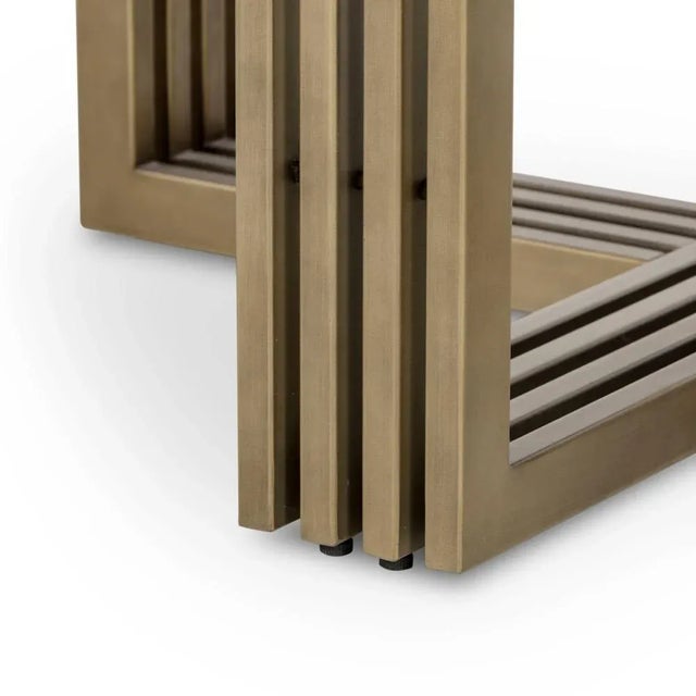 Brass Four Hands Mia Round Dining Table, Parchment White For Sale - Image 8 of 11