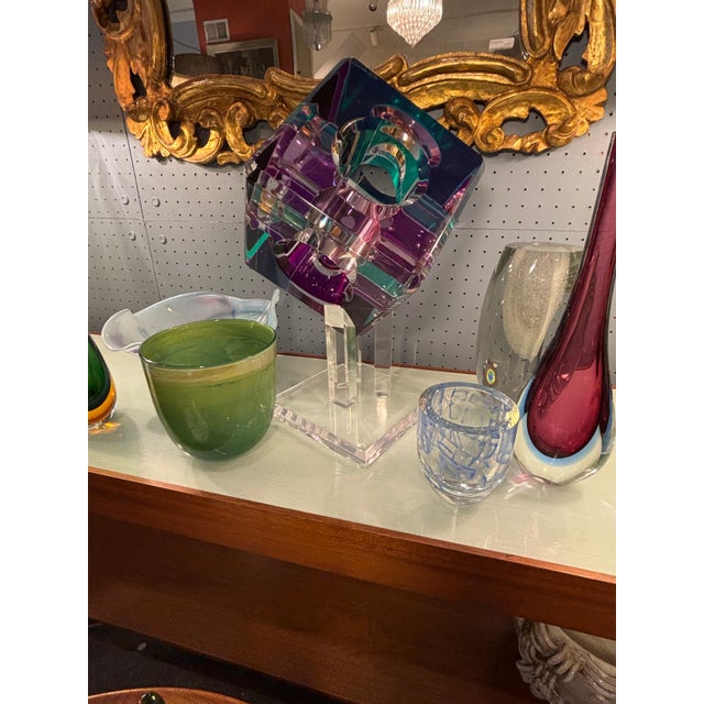 Shlomi Haziza Colorful Lucite Prismatic Modern Table Sculpture For Sale - Image 9 of 12