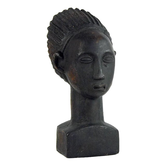 Modernist Akan Head Sculpture, Ghana, 1980s For Sale