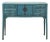 Distressed Blue Lacquer 6 Drawers Narrow Slim Console Foyer Side Table For Sale