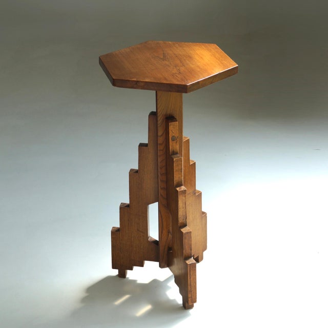 Art Deco Dutch Modernist Hexagonal Pedestal, 1920s For Sale - Image 16 of 16