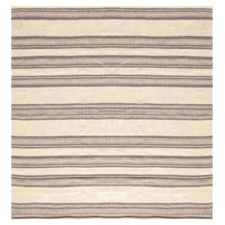 Modern Striped Flat-Weave Wool Rug by Doris Leslie Blau For Sale