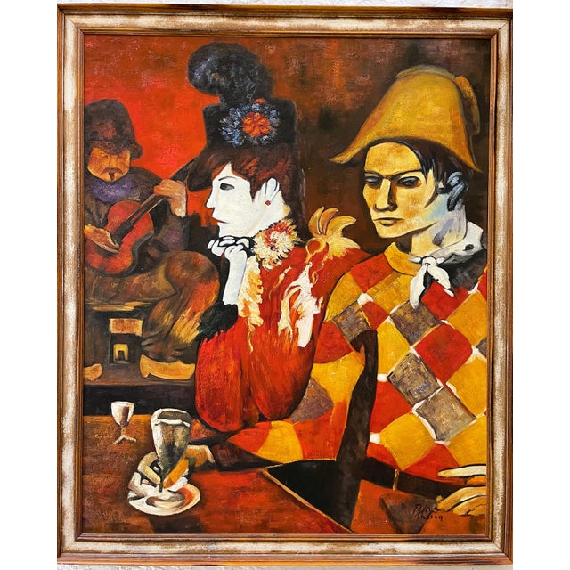 1980s “Omage to My Friend Pablo Picasso” Figurative Abstract
