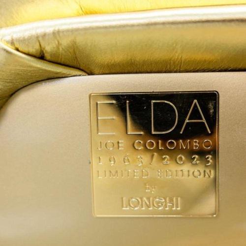 Gold Golden Limited Edition Elda Chair No. 8/20 by Joe Colombo for Longhi, Italy For Sale - Image 8 of 11