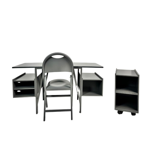 1970s Desk and Chair Set by Castiglioni, 1979, Set of 2 For Sale - Image 5 of 15