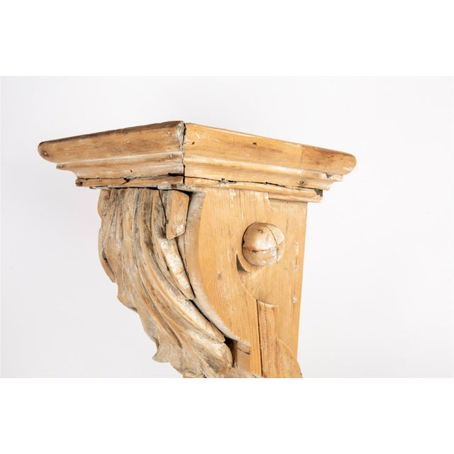 Antique Architectural Hand-Carved Classical Revival Style Corbel For Sale - Image 9 of 13