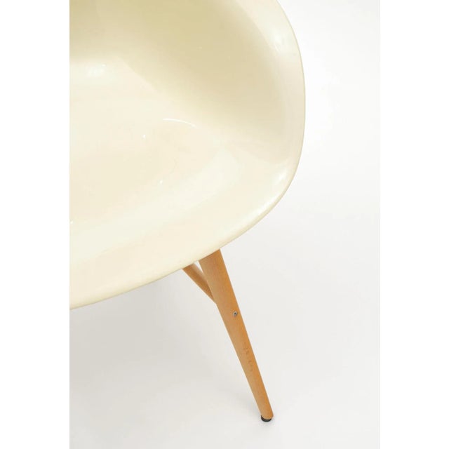 Mid-Century Modern 1980s French Vintage Eames Style Molded Armchairs - Set of 2 For Sale - Image 3 of 10