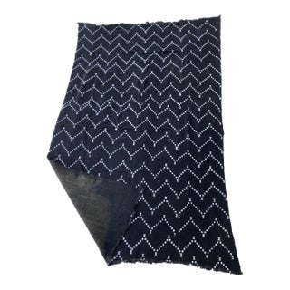 African Black and White Mud Cloth Textile Mali 40" by 69" For Sale