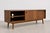 Wood Modern Walnut Credenza / Media Console | Minimalist Sliding Door Sideboard For Sale - Image 7 of 10