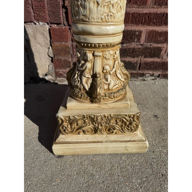 Neoclassical Vintage Neoclassical Style Roman Column Stand/Pedestal For Sale - Image 3 of 8