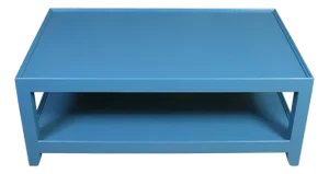 Painted Cerulean Blue Two Tier Coffee Table