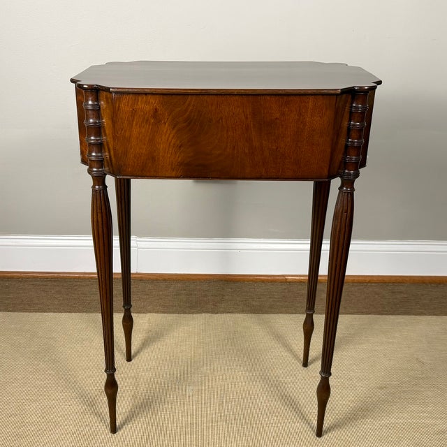 Federal Style Mahogany Two-Drawer Work Table, Early 20th Century For Sale - Image 9 of 16