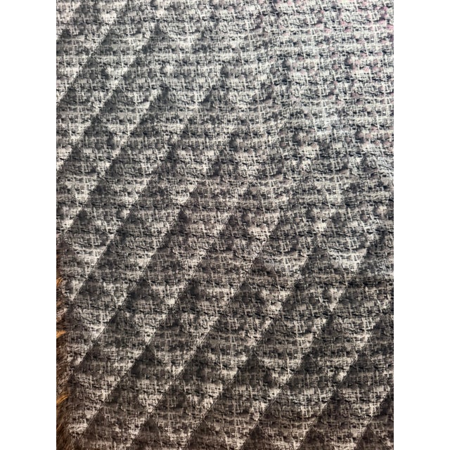 Textile Chanel Large Silk Scarf Quilting, Tweed and Logo CC For Sale - Image 7 of 11