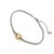 Contemporary Gold Heart Charm Diamond Tennis Bracelet For Sale - Image 3 of 8