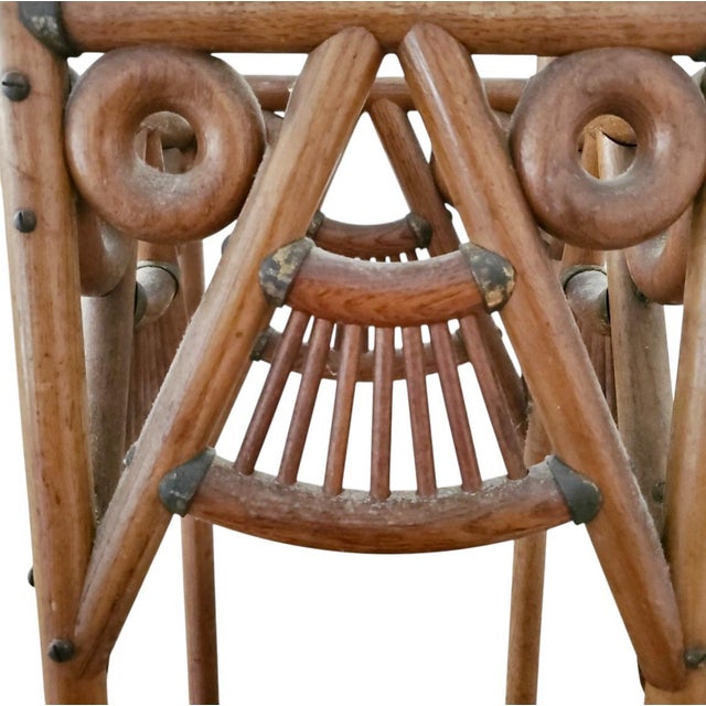 Early 20th Century Antique Victorian Oak Stick & Ball Umbrella & Cane Stand With Original Brass Drip Tray For Sale - Image 5 of 12