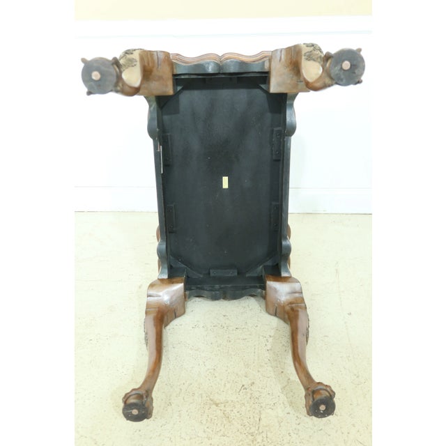 Wood Maitland Smith Ball & Claw Chippendale Mahogany Tea Table For Sale - Image 7 of 9