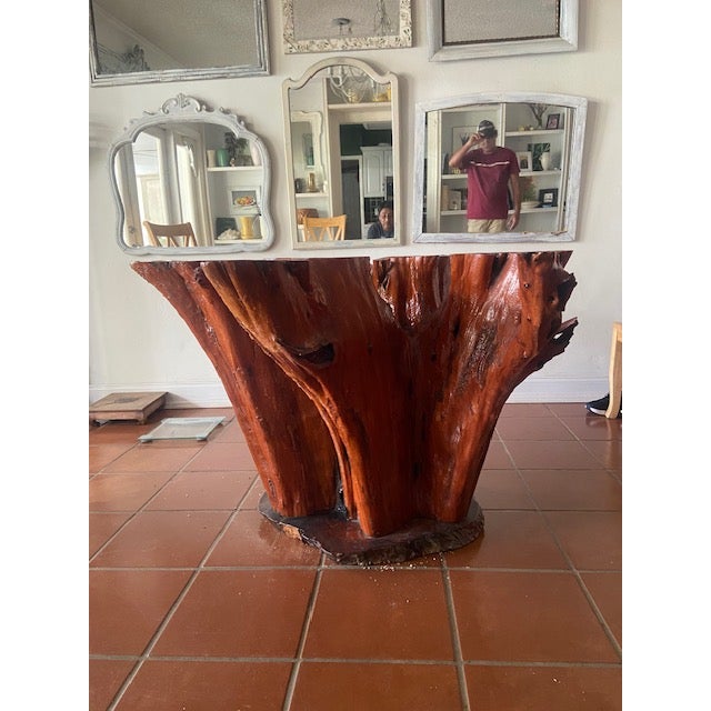 1970s Natural Tree Stump Dining Table For Sale - Image 4 of 11