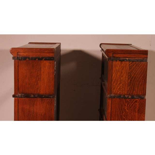 Oak Bookcases from Globe Wernicke, London, 1900s, Set of 2 For Sale - Image 10 of 13