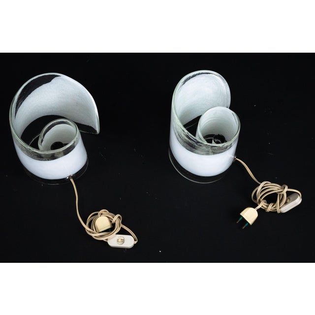 Glass Murano Glass Table Lamps from La Murrina, Italy, 1970s, Set of 2 For Sale - Image 7 of 11